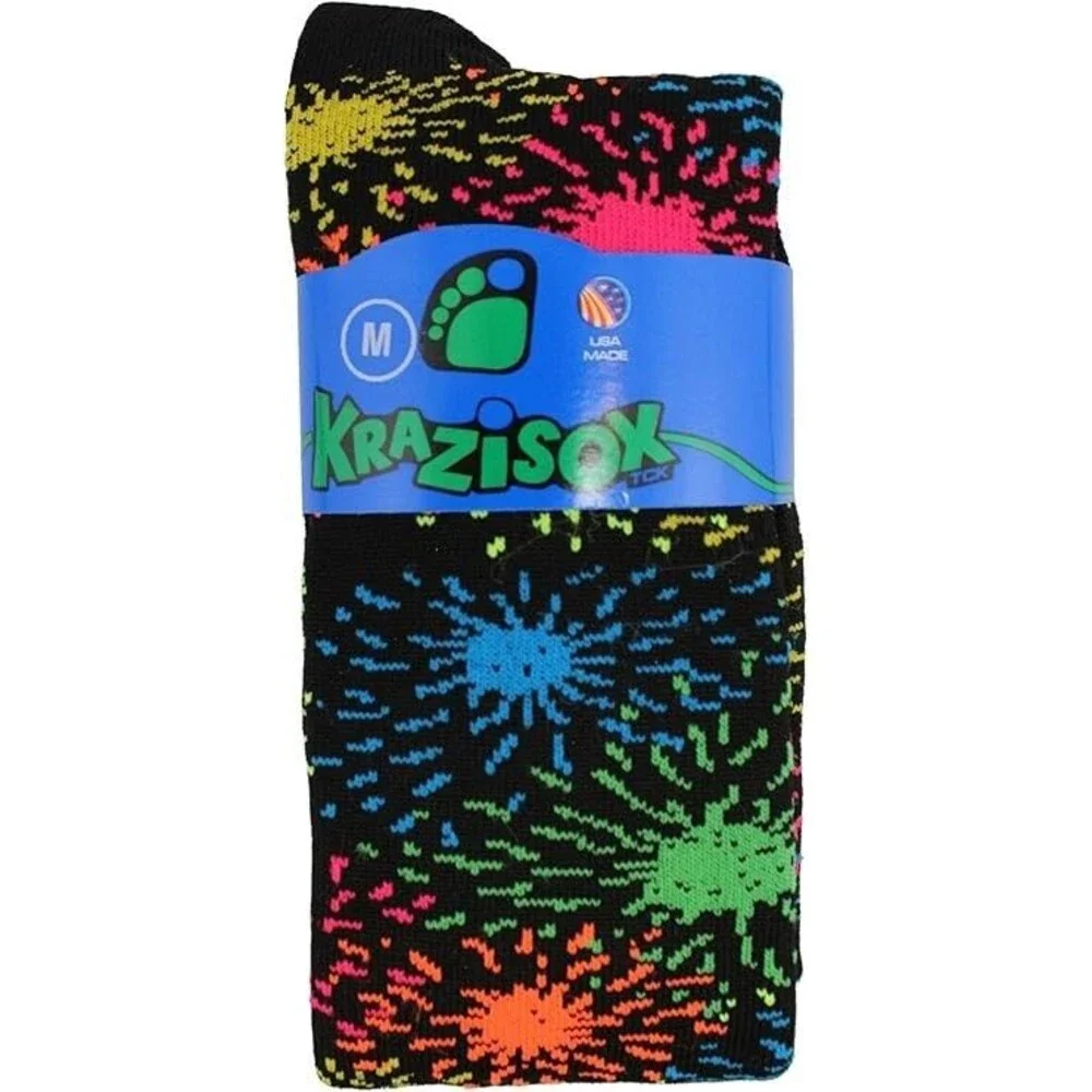 Krazisox Fireworks Over the Calf Socks size medium (7-10) women's NEW